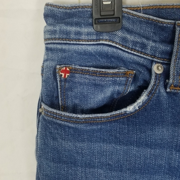 Hudson distressed straighten jeans - Picture 3 of 9